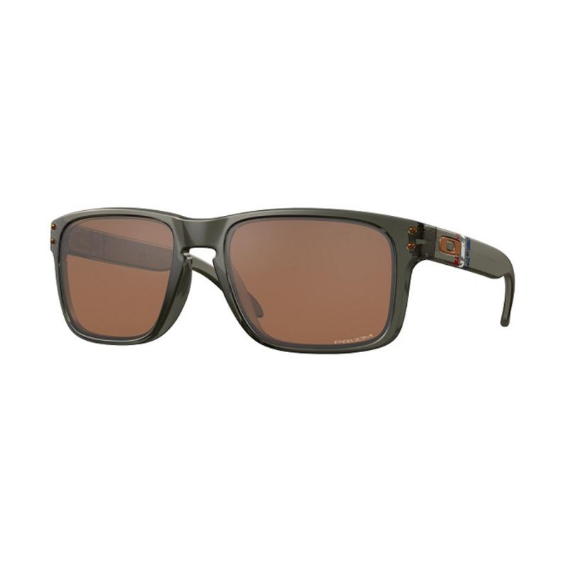 

Oakley Holbrook Geometric Design TR/Memory Plastic Rectangular Sunglasses Unisex Couple Brown F коричневый