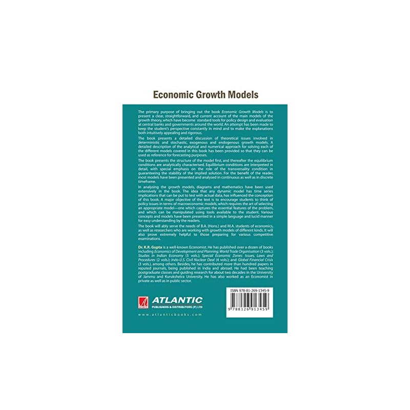 Economic Growth Models The Primary Purpose Of Bringing Out The Book