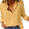 Women Shirt Solid Color Single-breasted Spring Summer Elegant Loose-fitting Shirt for Daily Wear