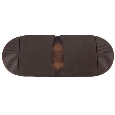 Leather Shoes Rubber Wearproof Outsoles Handmade Shoes Repair Half Sole (Brown Heel)