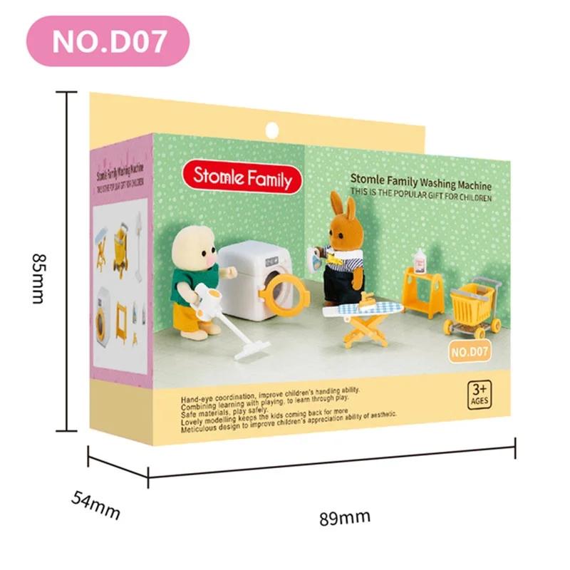 Dollhouse Furniture Forest Family Doll Accessories Miniatures Washing Machine Gifts Laundry Model Baby Toy