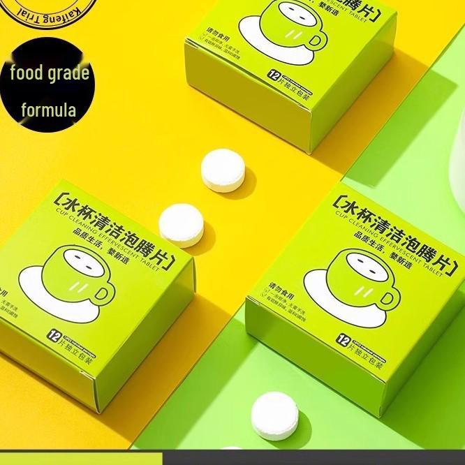 Tablety na čištění čajových šálků od skvrn od kyslíku a vodního kamene