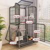 Iron Mesh Cat Cage Modern Indoor Duplex Luxury Creative Pet Villa Cat Cage Pet Supplies Stainless Steel Large Space Dog House