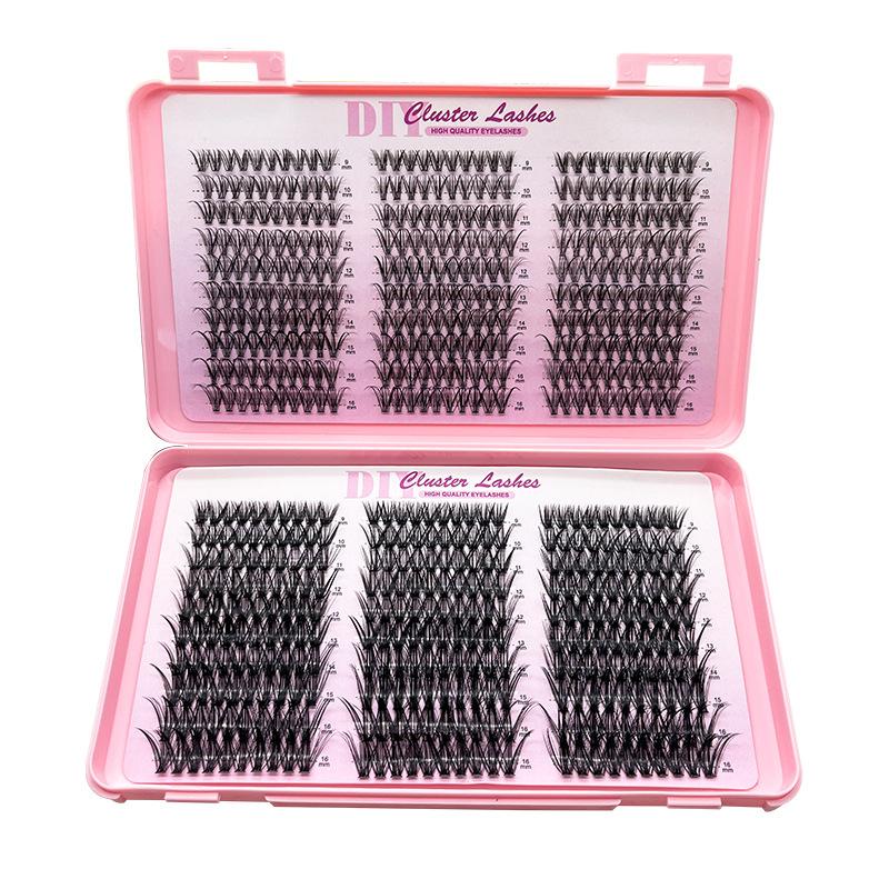 Flat False Eyelashes Stable Segmented Hairs 30P40P50P60P80P14 Rows Curled