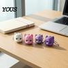 High-end Cat Accessory 3D Printed Head Keychain, Cute Kawaii Kitten Bag Charm with Pearlescent Finish & Bright Green Eyes, Lightweight Animal Pendant