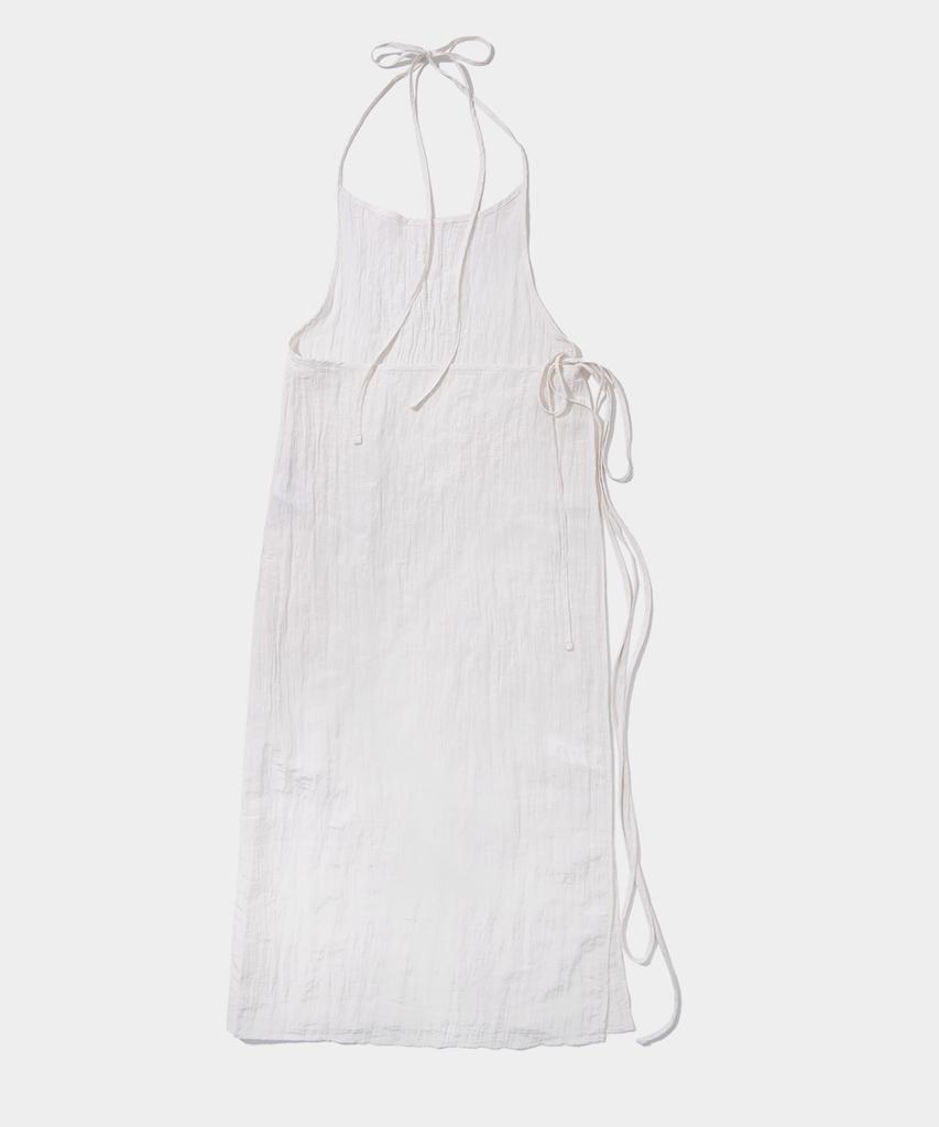 Place Studio Wrinkle See-Through Strap Sleeveless Layered Long Dress _ 2 Colors