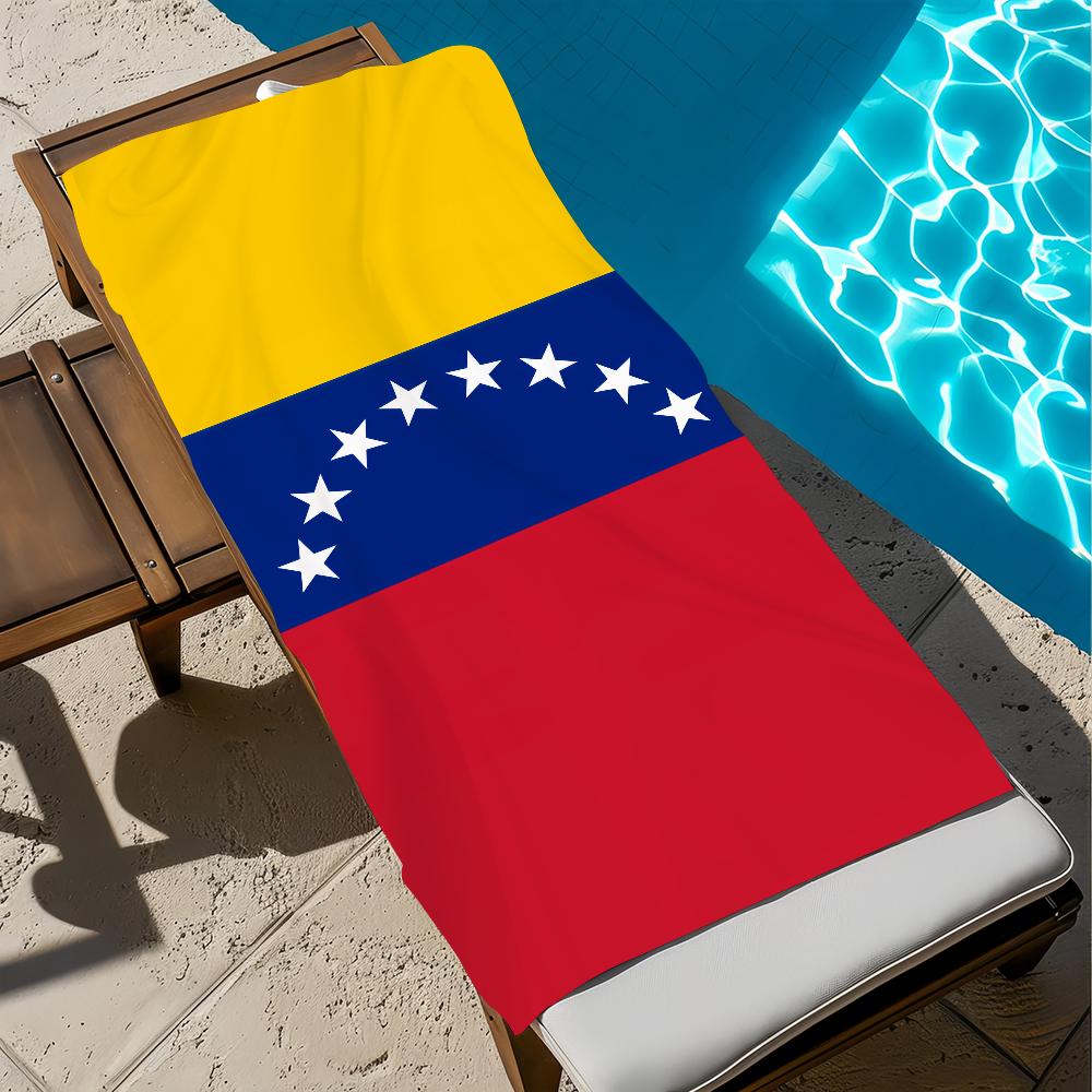 fashion pop art V-venezuela-a Towel Large Quick-Drying Microfiber soft Beach Towel for Travel Fitness Sauna Bathing Camping