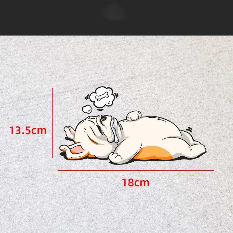 Reflective Husky Cartoon Dog Car & Motorcycle Scratch Cover Sticker