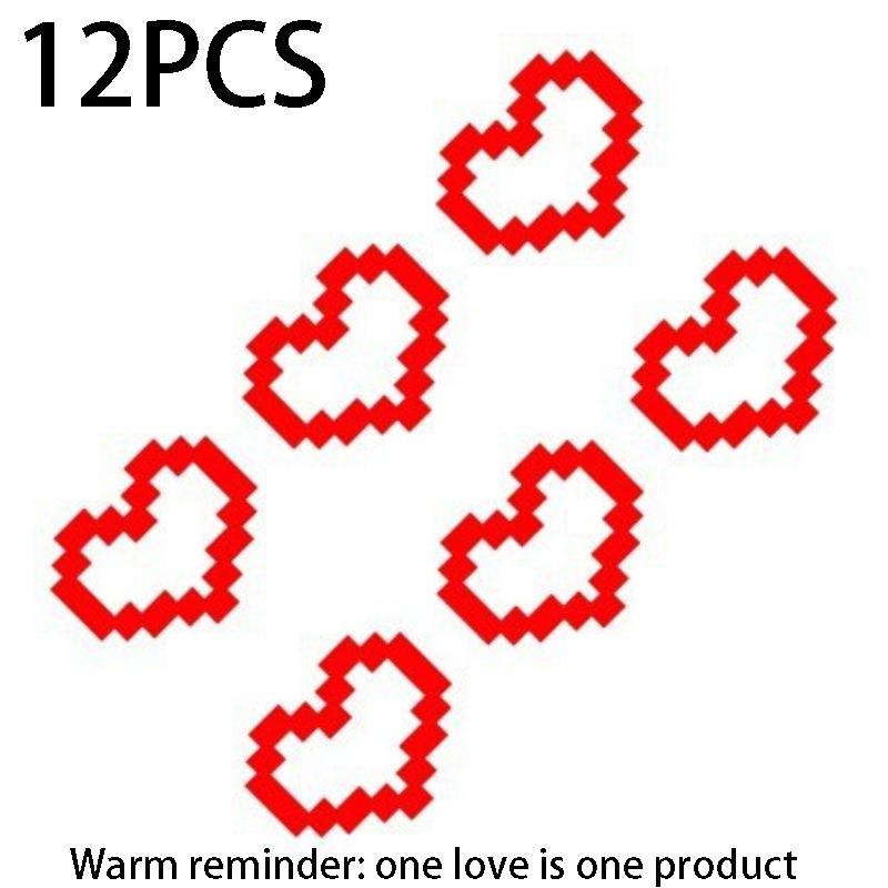Cute Mosaic Heart-Print Car Stickers – Waterproof Auto Decor for Car Body, Windshield, Headlights & Taillights