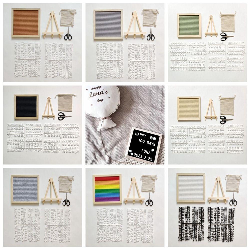 Decorative Baby Alphabet Board Multipurpose Felt Message Board Wooden Shooting Props  Felt Cloth