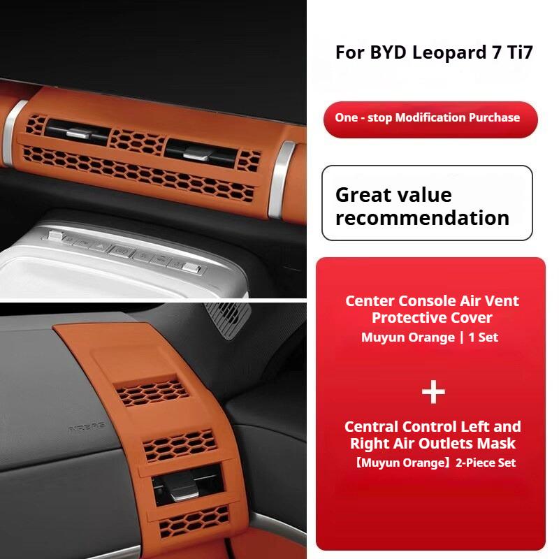For BYD Titanium 7 Ti7 Car Instrument Air Conditioning Port Protective Cover Anti Blocking Covers On Both Sides of The Air Vents