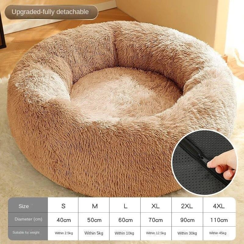 

ISN Winter Warm Large Dog Indoor Pet Nest German Shepherd Blonde Labrador Bed Extra Large Cat Sofa Mattress S 50cm коричневий