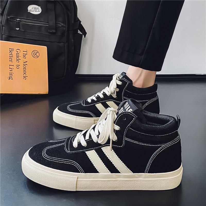 New Fashion Student High-top Men's Shoes Niche Design Trend Sports and Leisure Board Shoes 7988