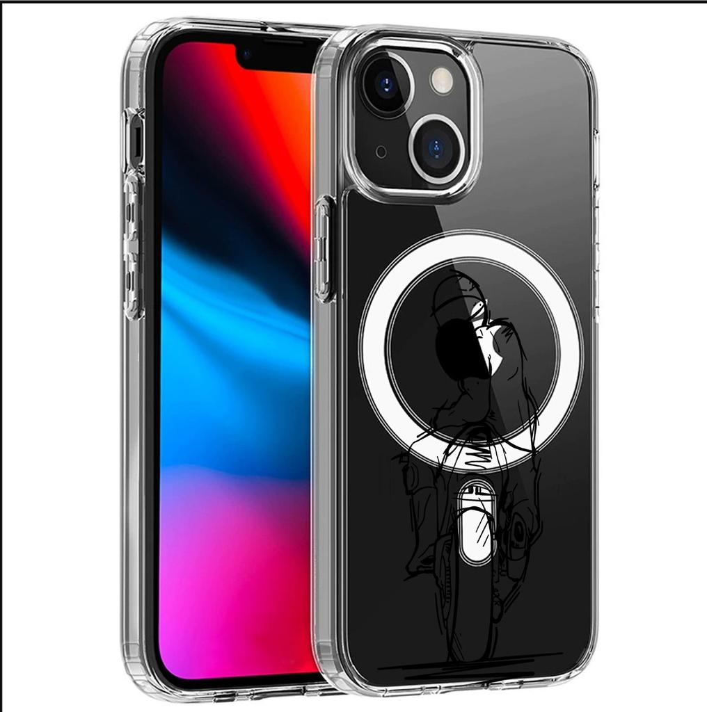 A Smile Back Magnetic Transparent Full-Wrap Case for iPhone 15/16/17 Pro Max