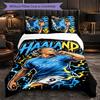 Biancheria da Letto a Tema Erling Haaland Set 3 Pezzi Copripiumino Biancheria da Letto Decorativa Per Stanza Adolescenti Decorazione Casa