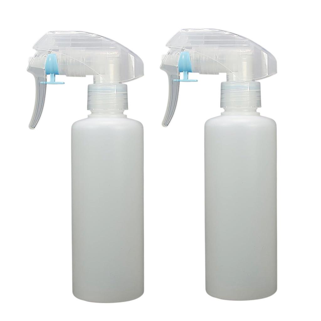 EssenceWorks PE 200ml Fine Mist Trigger Spray Bottles Milky White Chemical Resistant 2 Piece Set with Air Vent Funnel