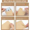20pcs Brown Kraft Paper Envelopes Bulk Self Sealing Gummed Flap Cash Envelopes Letters Mailing Office Business Invitations Cards