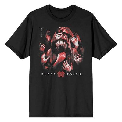 Sleep Token T-shirt Grijpende Handen Rockband Nieuw Zwart Officieel