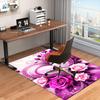 1PC Custom Name Love Roses Heart Theme Floor Mat Ideal for Living Room, Game Rooms, Office, Bedroom, Floor Mat Playful Design