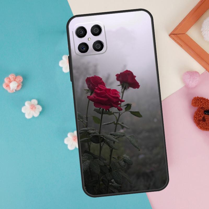 Red Rose Flower Case For Honor 200 Pro 50 70 90 X9a X8a X8 X9 X8b X9c X9b Honor Magic 7 Pro 5 6 Lite Cover