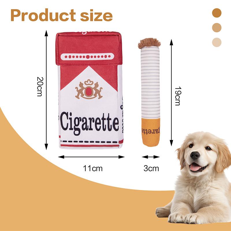 Interessantes interaktives Plüschhundespielzeug kreatives Zigarettendesign Kauspielzeug perfektes Haustiergeschenk zum Spielen mit Hundespielzeug