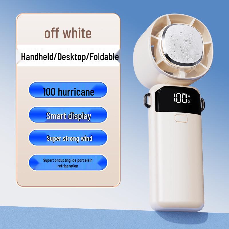 Portable Rechargeable Handheld Folding USB Fan with Ice Pack