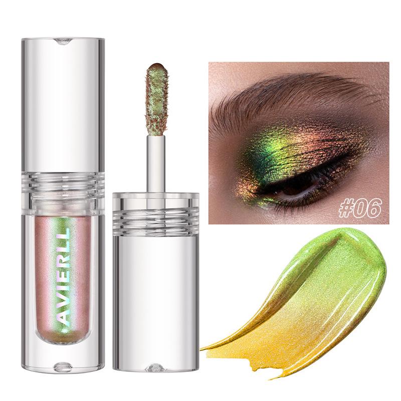 Cross-Border 6-Color Shimmer Liquid Eyeshadow Stick - Optical Color-Changing, Metallic Gradient, Diamond Glitter Finish