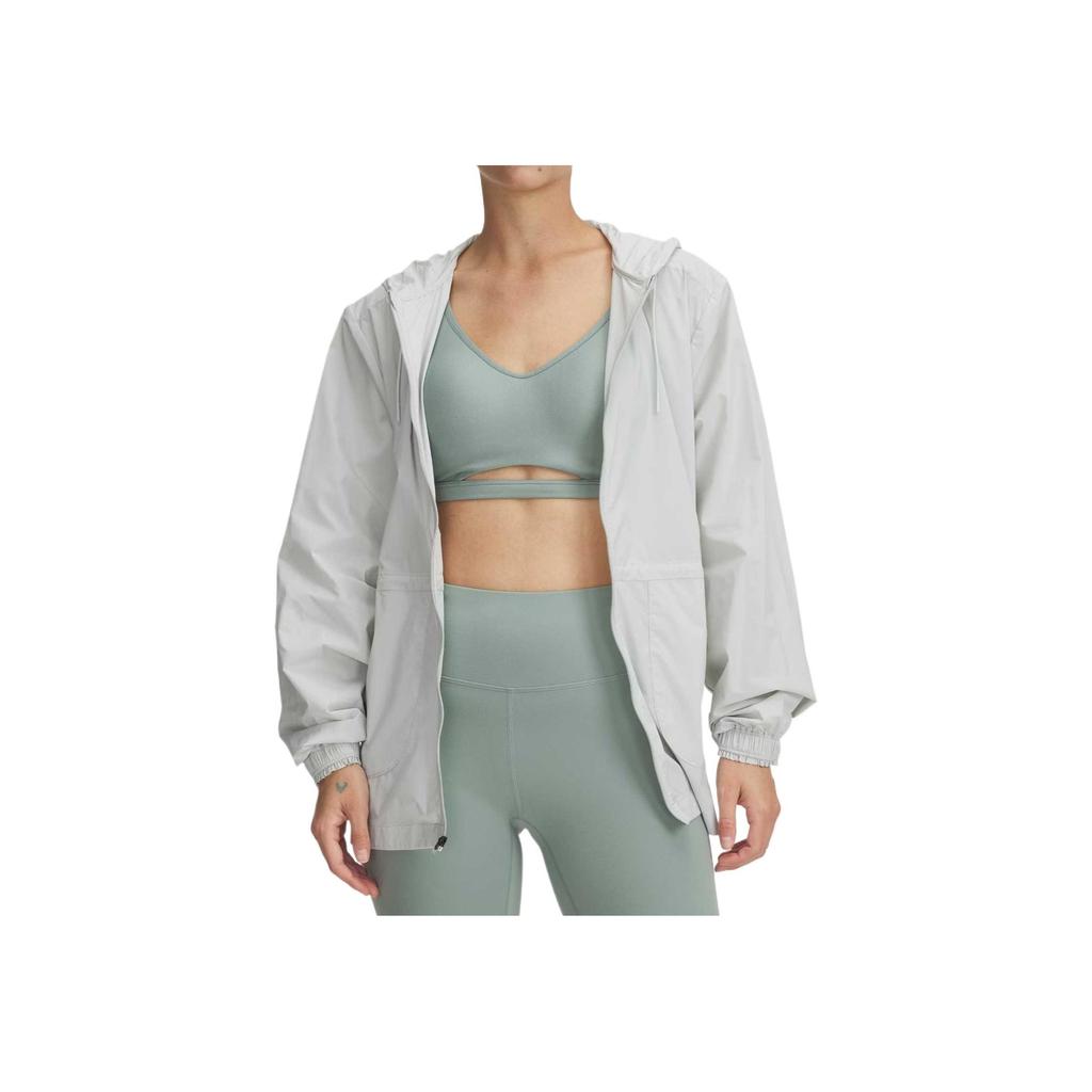 Under Armour Cinch Waist Comfortable Stylish Aesthetic Solid Color Simple Jacket Women Jacket Gray 1389502-377