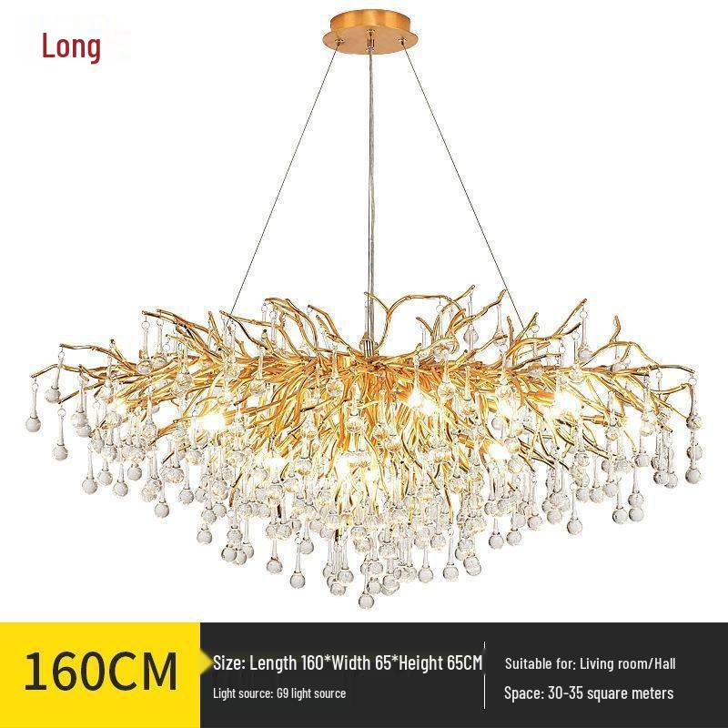 Modern Luxury Crystal Branch Chandelier for Bedroom & Living Room
