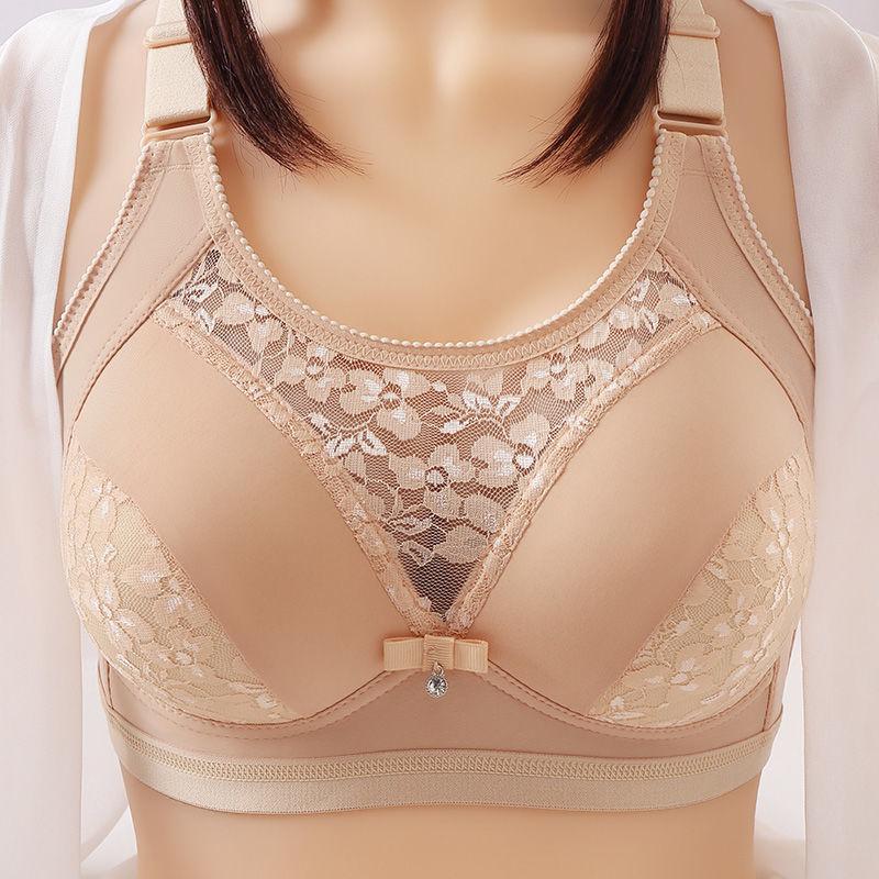 Gázová výšivka Sexy dámské spodní prádlo Tenké tření prsou Bezdrátové Shromažďování Proti poklesu Sbírka Pomocné mléko Pohodlná podprsenka Horkosladká Jednoduchá ležérní