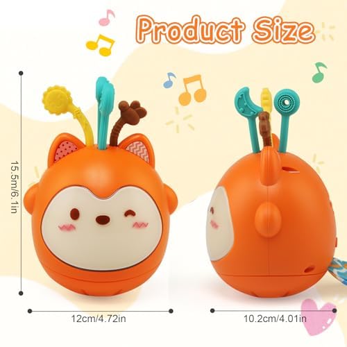 JOYVOVO Tumbler Musical Toy for Babies, Crawling Toy with Music & Lights, Learning Toy, Gift for Boys Girls Kids
