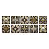 10-Pack European Style Floral Tile Wall Stickers for Living Room and Bathroom - Self-Adhesive PVC Crystal Film