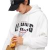 Li Ning Sports Fashion Collection Letter Print Casual Hooded Pullover Long Sleeved Fleece Lined Sweatshirt Men's Ivory AWDU969-2