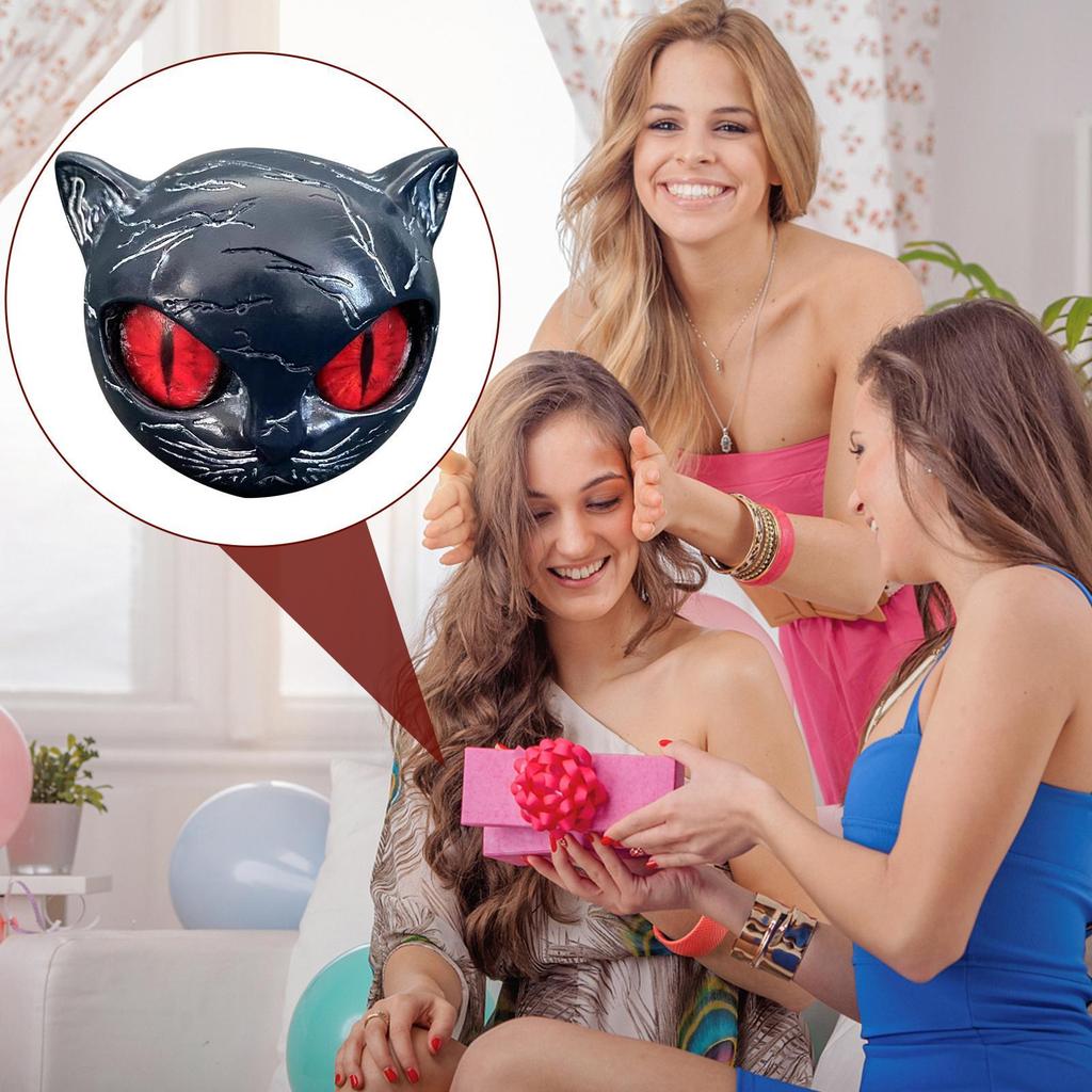 Elegant Black Cat Figurine Desktop Animal Statue Mini Resin Sculpture Home Office Desk Nightstand Decoration Gift for Cat Lovers