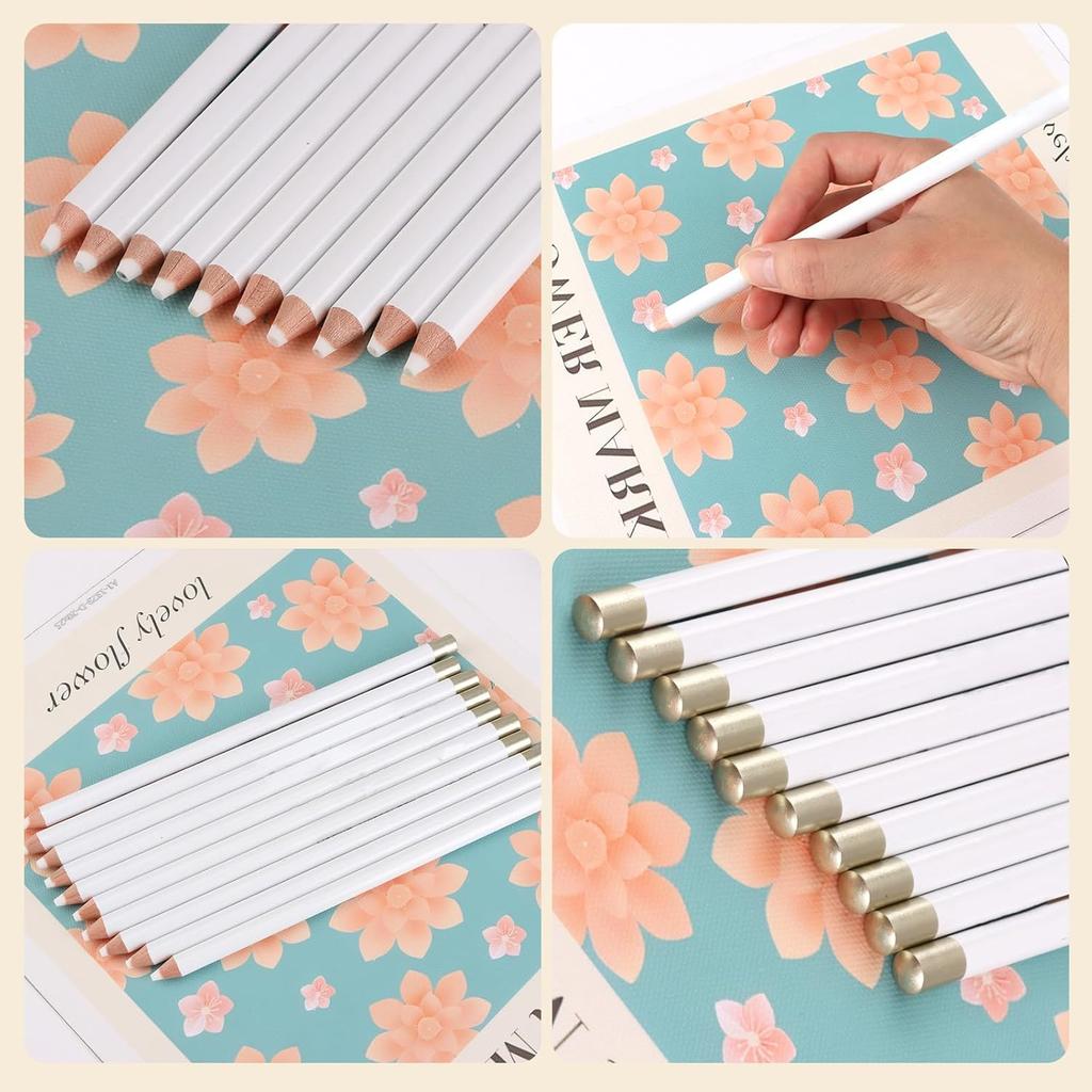 10 Pcs Eraser Pencils and 1 Sharpener, Fine Detail Eraser Pen for Sketching/Charcoal Drawings/Colored Pencils