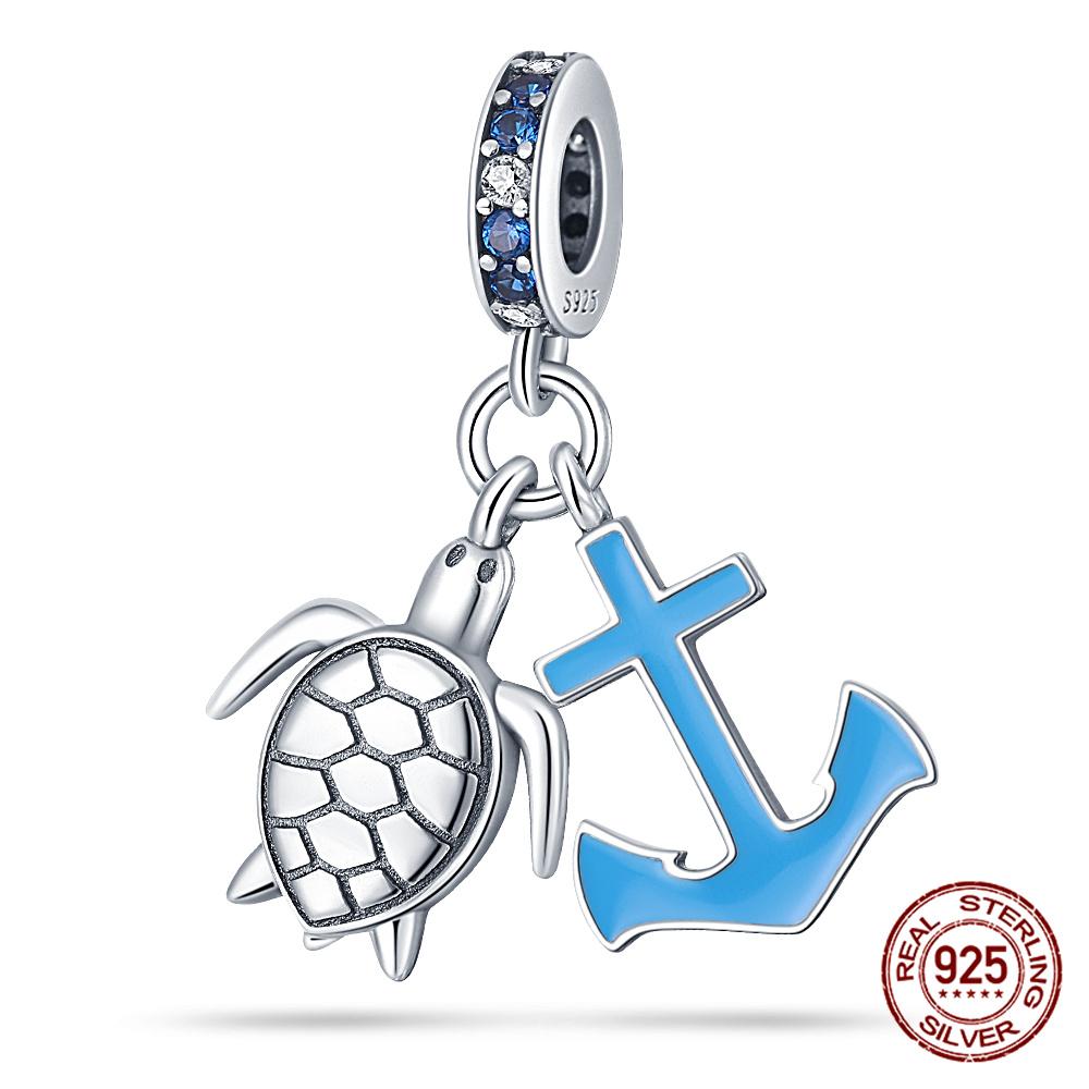 Authentic 100 copper Shell Luminous Bead Charms Crab Octopus Charm Bead Charms Compatible With Authentic Bracelets Do It Yourself Jewellery Making Wo