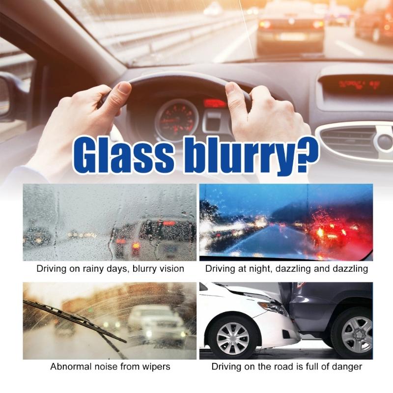 Autoglas Ölfilmentferner Hydrophobe Beschichtung Windschutzscheiben Reinigepaste 120ml Detailreinigung für Auto Zuhause