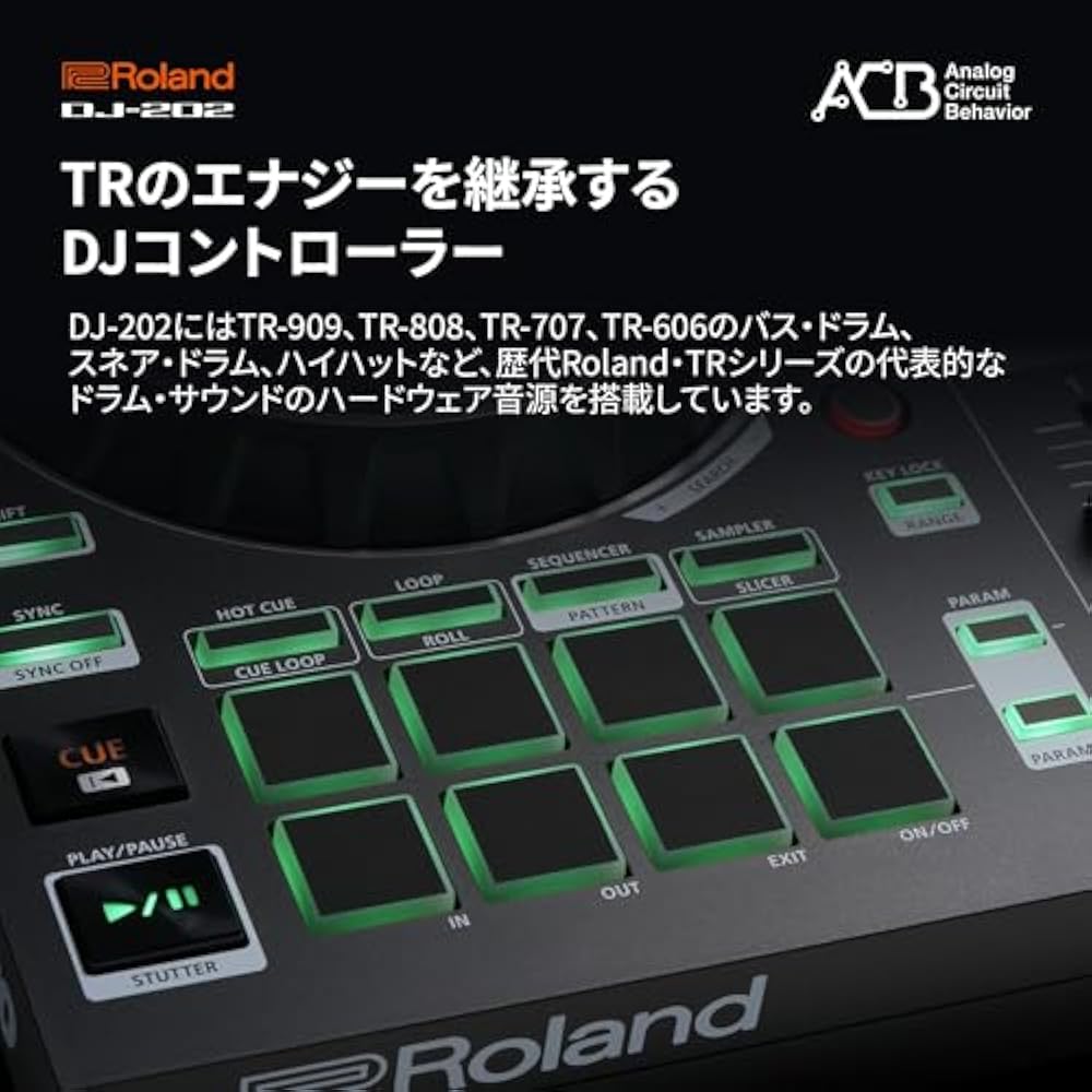 Roland Roland DJ Controller DJ-202 Serato DJ Compatible with PCDJ TR-909/TR-808/TR-707/TR-606 Sou...