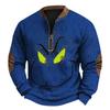 Sweat-shirt rétro décontracté à imprimé dégradé pour homme