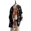 Korean Version Scarf Imitation Cashmere Double-sided Bow Shawl Dual-purpose Thickened Warm Versatile Cape Female Polka Dot