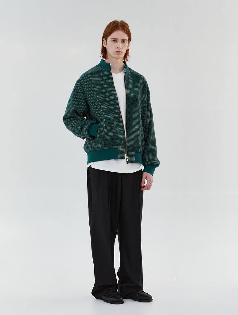 Juan Homme Wool Zip Up Jacket (Green)