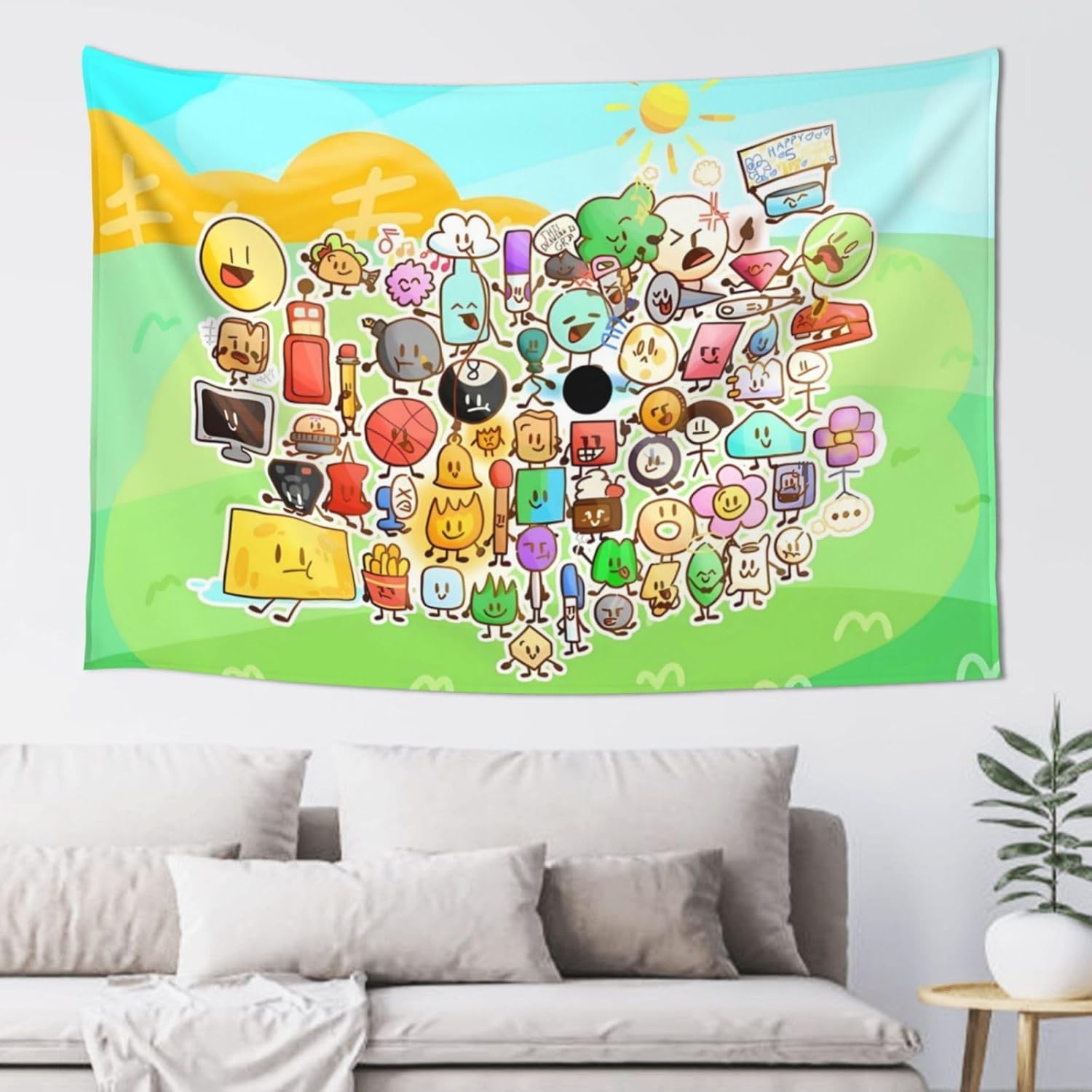 Tapestry obpoewk bfdi battle for the wall of dream island 75x100