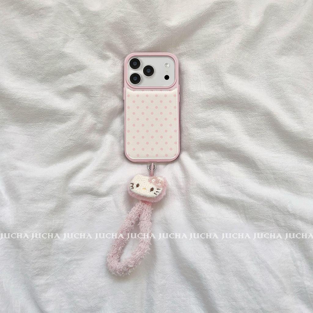 Hello Kitty Polka Dot iPhone 16/15 Case for 17promax - Stylish Autumn/Winter Design