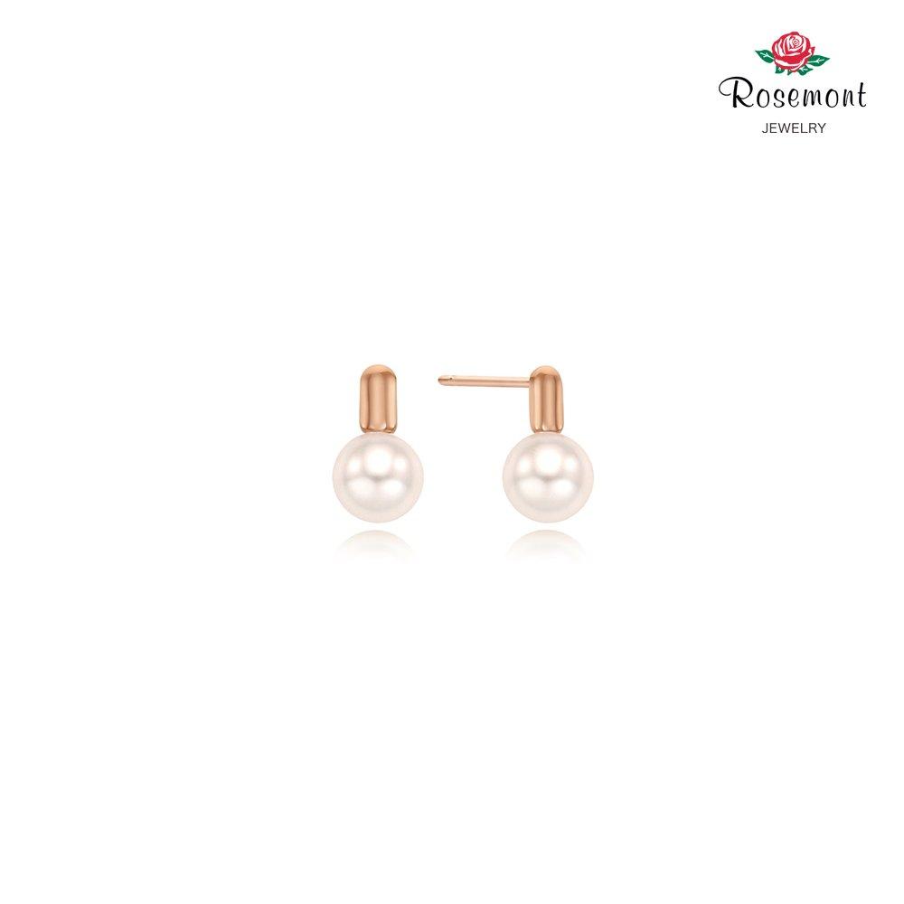 [Rosemont] Silver Pearl Earrings Rc0271