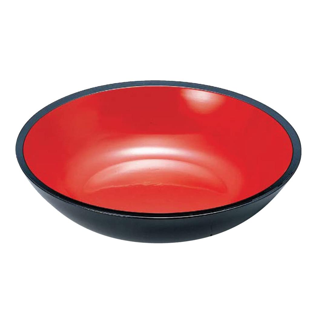 Soba Kneading Black with Red 6 Shaku Diameter x Made in Japan J-kitchens Bowl, Interior, (1.6 ft) 48.1 10.8 cm,