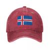 Island Island Flagge Baseballkappe Sonnenschutz Golfbekleidung Schaumstoffparty Hut Trucker-Mütze Baseball Für Unisex Damen