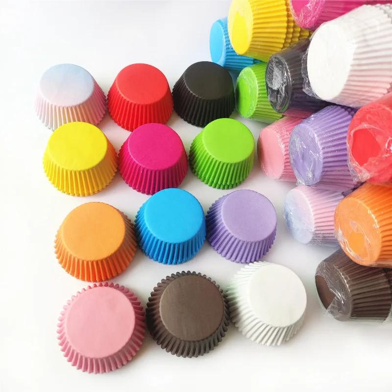 200-500pcs Mixed Color Baking Cups Cupcakes Muffin Liners Paper Cup Molds Greaseproof  Wrapper for Party Wedding Birthday