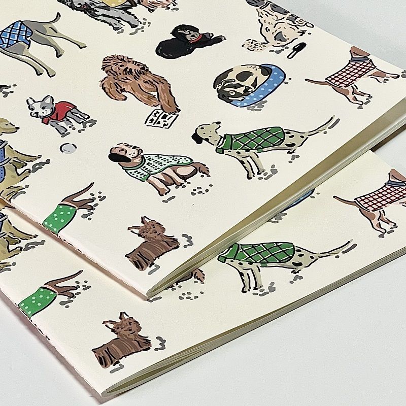 5pcs Puppy Notebook Set - Cute Animal Spiral Notebooks with Horizontal Ruled Pages - Creative Journal for School, Office & Daily