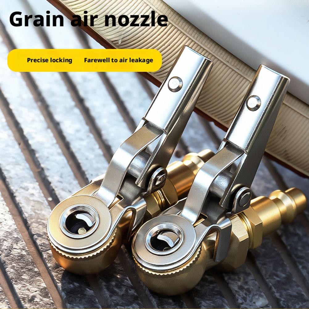 Car&motorcycle Inflation Nozzle Pneumatic Joint Brass Thread Quick Joint Internal Sealing Insertion Chuck Type Precise Pneu H6s2
