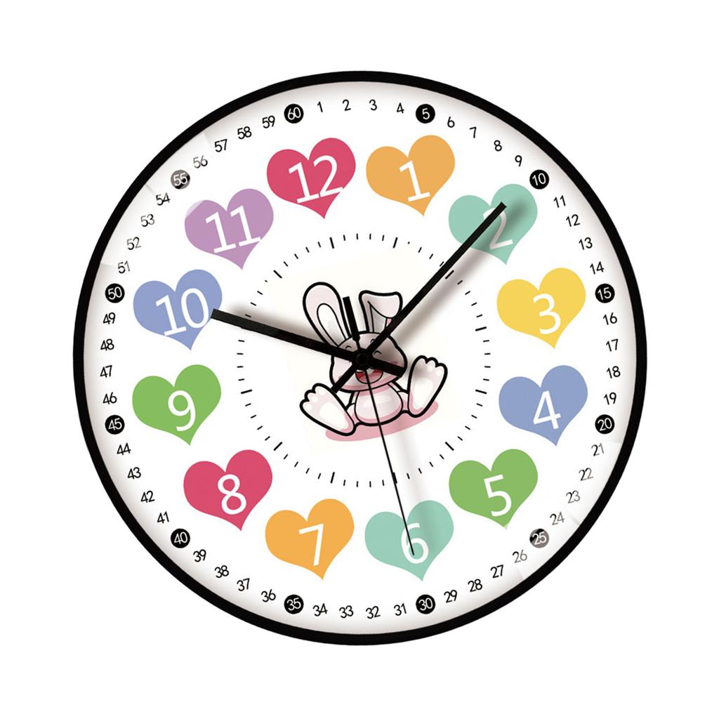 Moderne 8-Zoll-Kinderwanduhr Zeitmanagement Zeitanzeige Lehr-Uhr Leises Quarzwerk Für Heimdekorationen